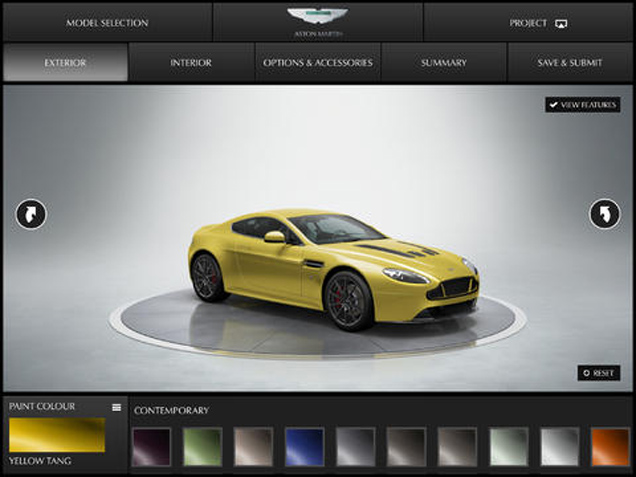 Aston Martin komt met configurator voor iPad